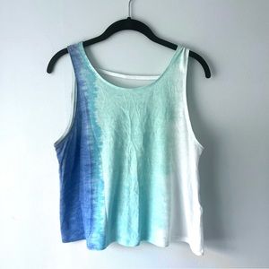 Hollister Cropped Tank Top Tie Dye Low Back